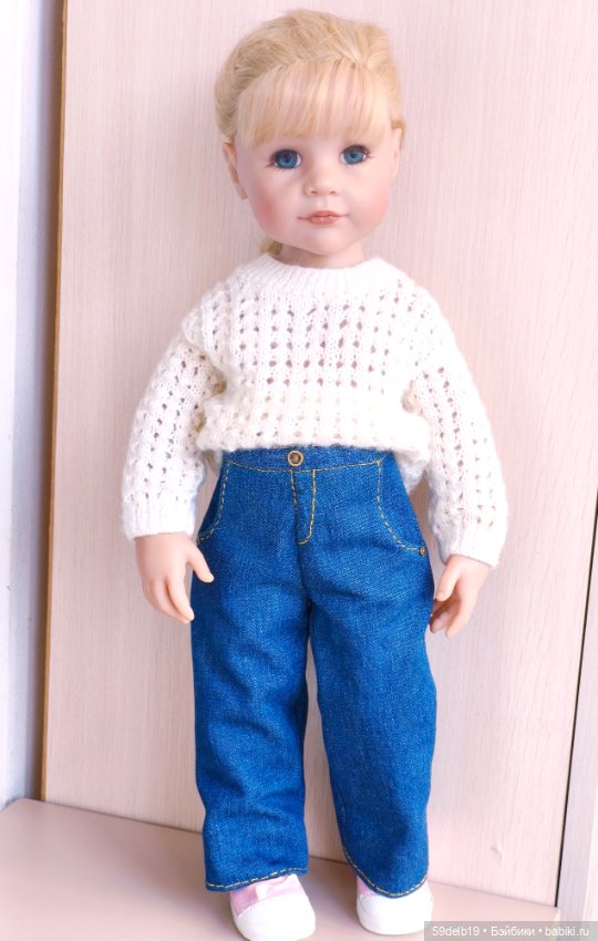 Модные синие джинсы для Алисы (Ханны готц 50 см) (фото 3)