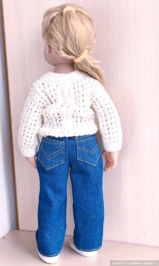 Модные синие джинсы для Алисы (Ханны готц 50 см) (фото 4)