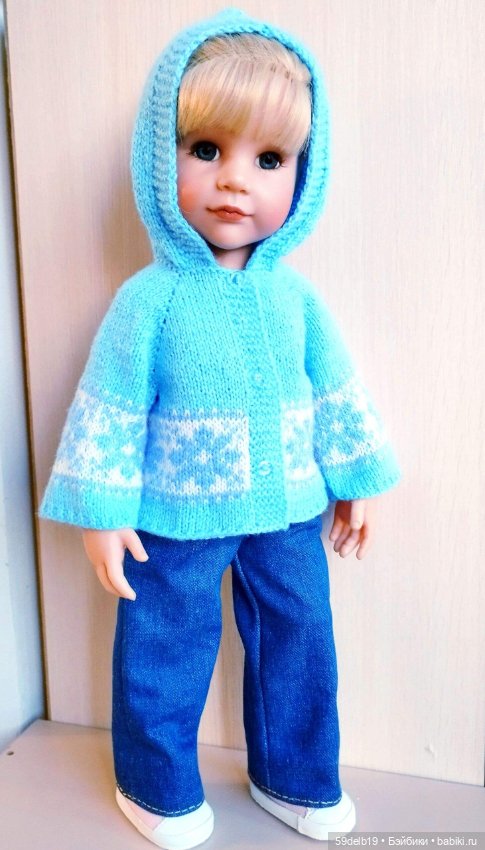 Модные синие джинсы для Алисы (Ханны готц 50 см) (фото 7)