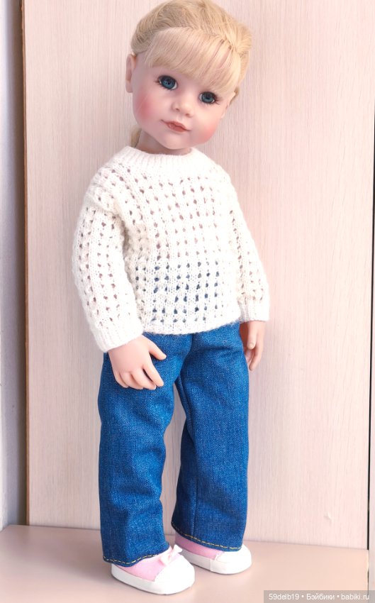 Модные синие джинсы для Алисы (Ханны готц 50 см) (фото 6)