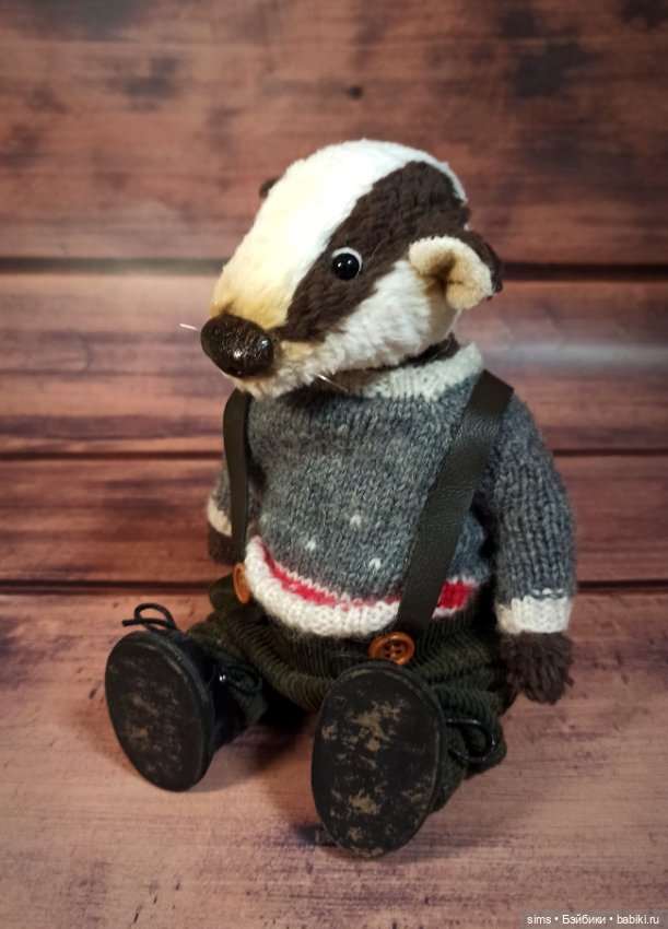 Барсук Бенджамин — Авторские мишки Тедди и друзья: фото (фото 6)