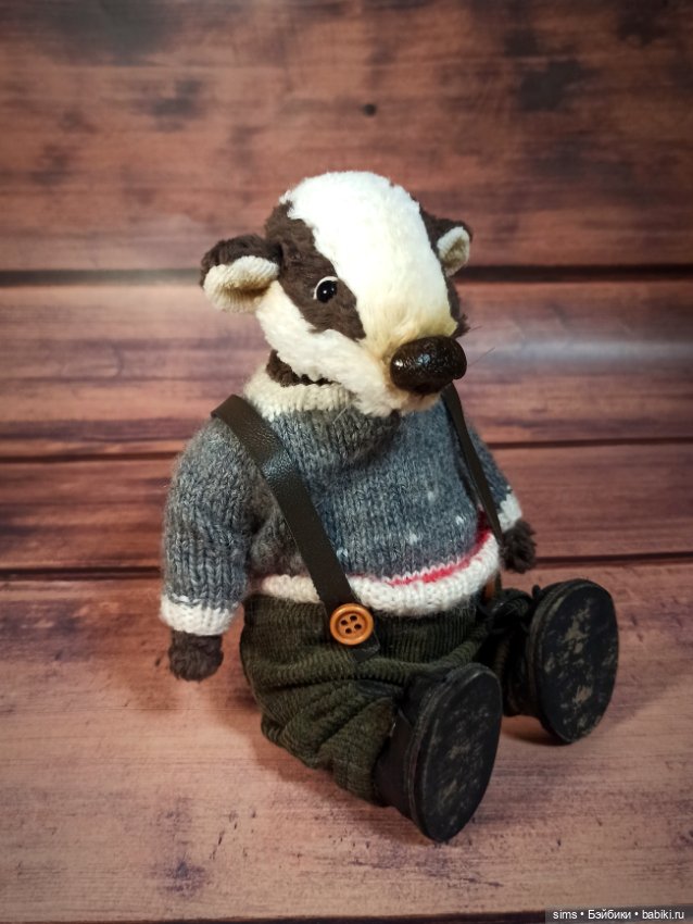 Барсук Бенджамин — Авторские мишки Тедди и друзья: фото (фото 7)