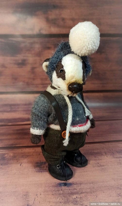 Барсук Бенджамин — Авторские мишки Тедди и друзья: фото (фото 4)