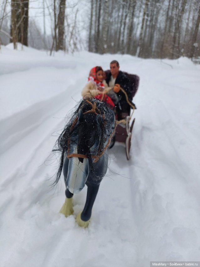 Масленица. Катание на санях