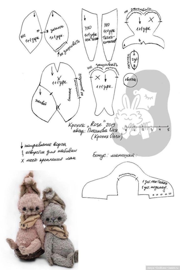 Сказочные кролики Оли Потаповой с выкройкой