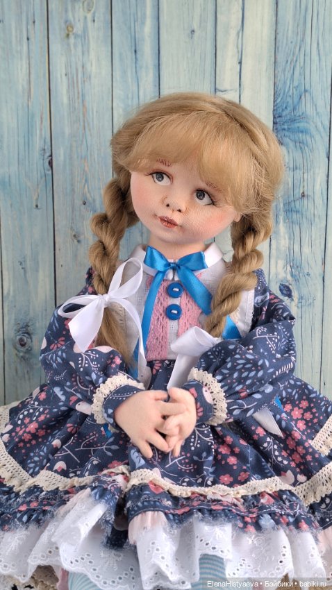 Текстильная будуарная кукла ручной работы