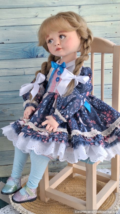 Текстильная будуарная кукла ручной работы (фото 3)