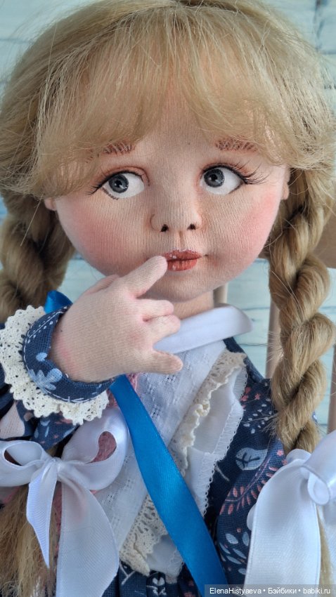 Текстильная будуарная кукла ручной работы