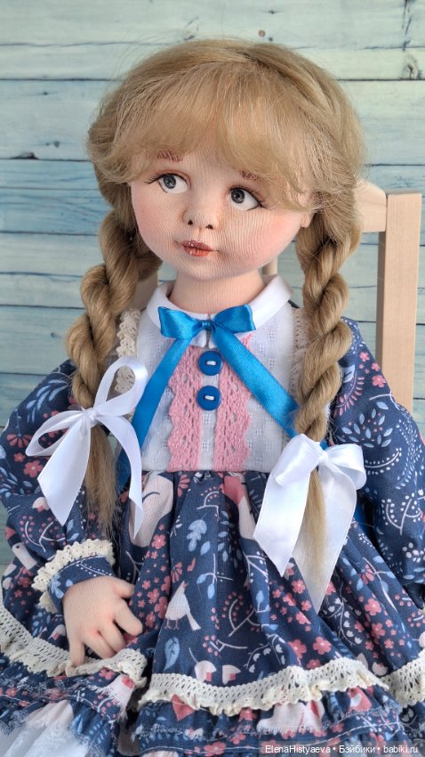 Текстильная будуарная кукла ручной работы (фото 6)