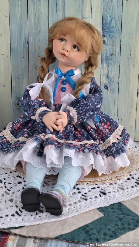 Текстильная будуарная кукла ручной работы