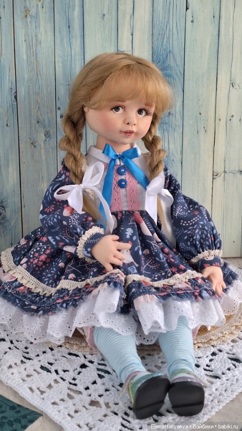 Текстильная будуарная кукла ручной работы