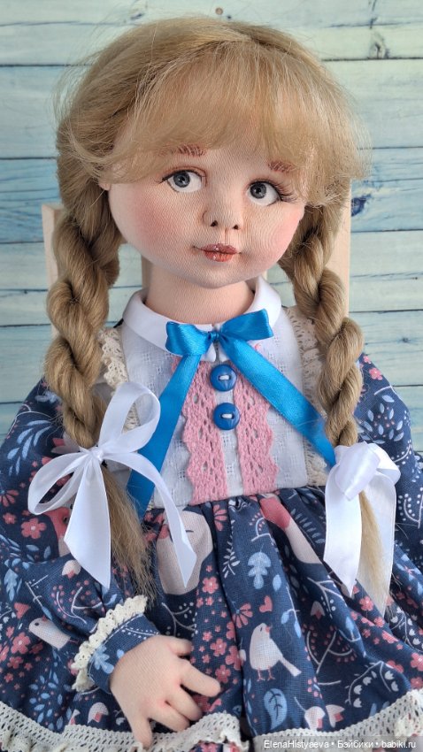 Текстильная будуарная кукла ручной работы (фото 8)