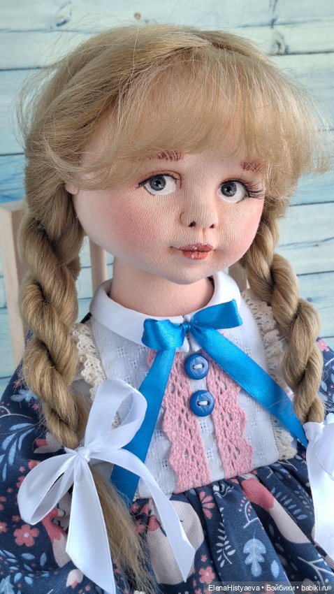 Текстильная будуарная кукла ручной работы (фото 7)