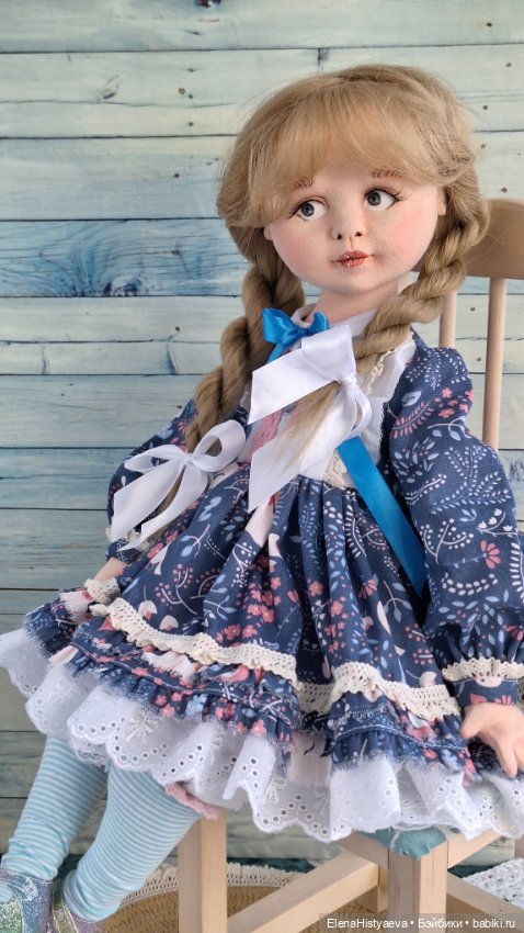 Текстильная будуарная кукла ручной работы