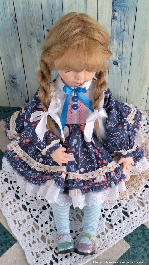 Текстильная будуарная кукла ручной работы