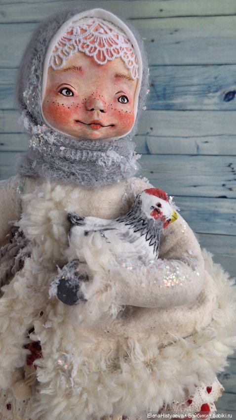 Кукла в смешанной технике
