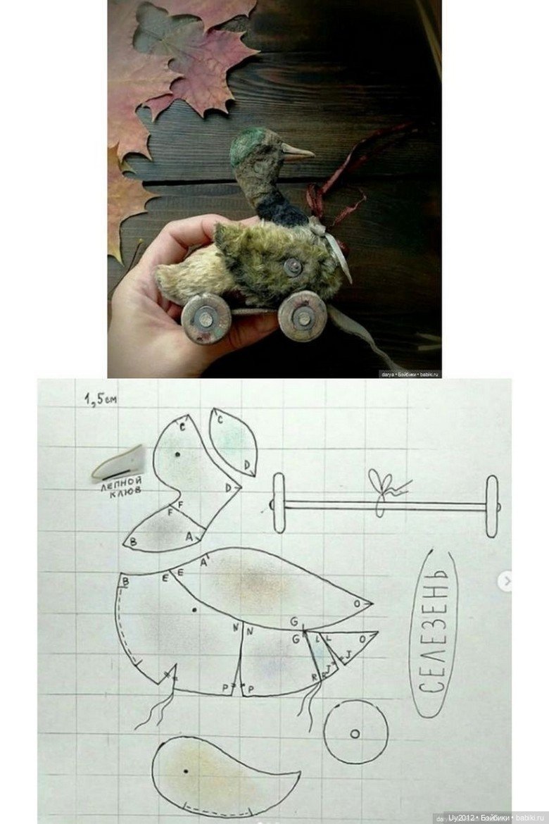 Выкройка селезня от автора Татьяны Савёловой