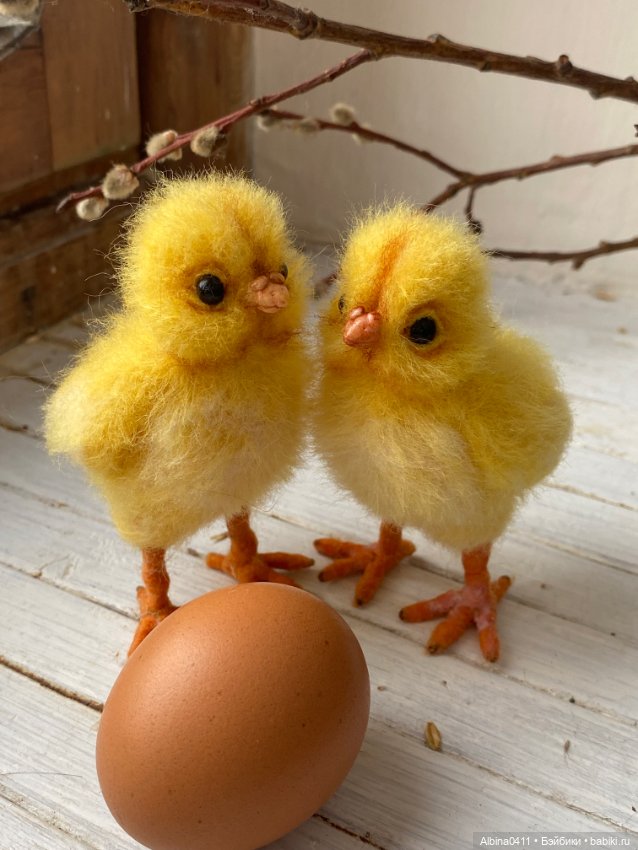 Скоро Пасха — Валяные игрушки из шерсти: сухое валяние (фото 3)