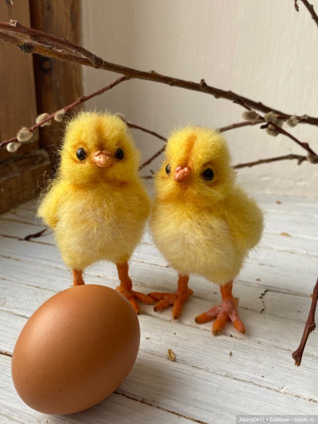 Скоро Пасха — Валяные игрушки из шерсти: сухое валяние (фото 2)