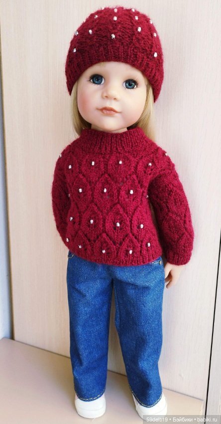 Ещё один ажурный свитер для Алисы готц (фото 8)