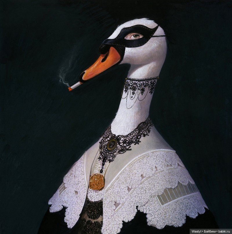 Фантастические миры Билла Майера: звериная аристократия в технике гуаши