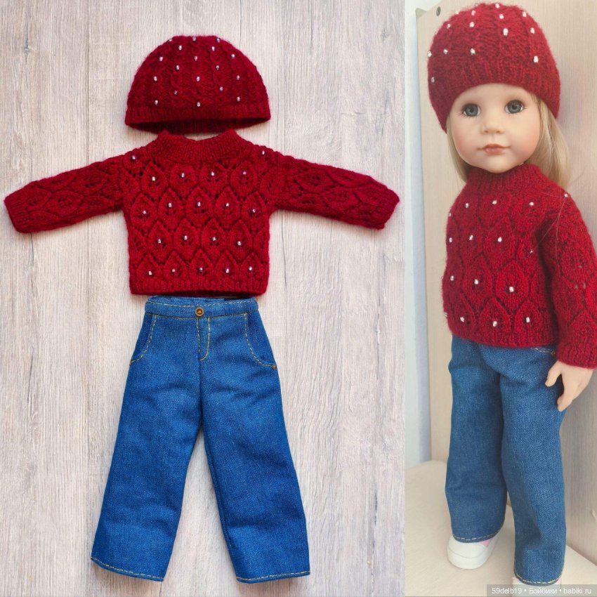 Ещё один ажурный свитер для Алисы готц