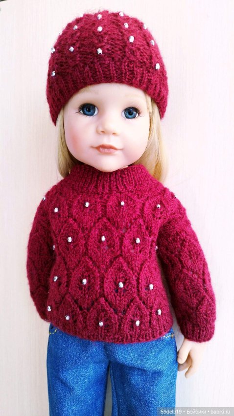 Ещё один ажурный свитер для Алисы готц (фото 9)