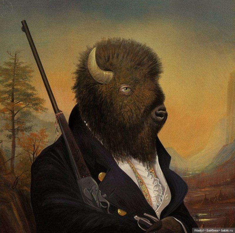 Фантастические миры Билла Майера: звериная аристократия в технике гуаши (фото 5)