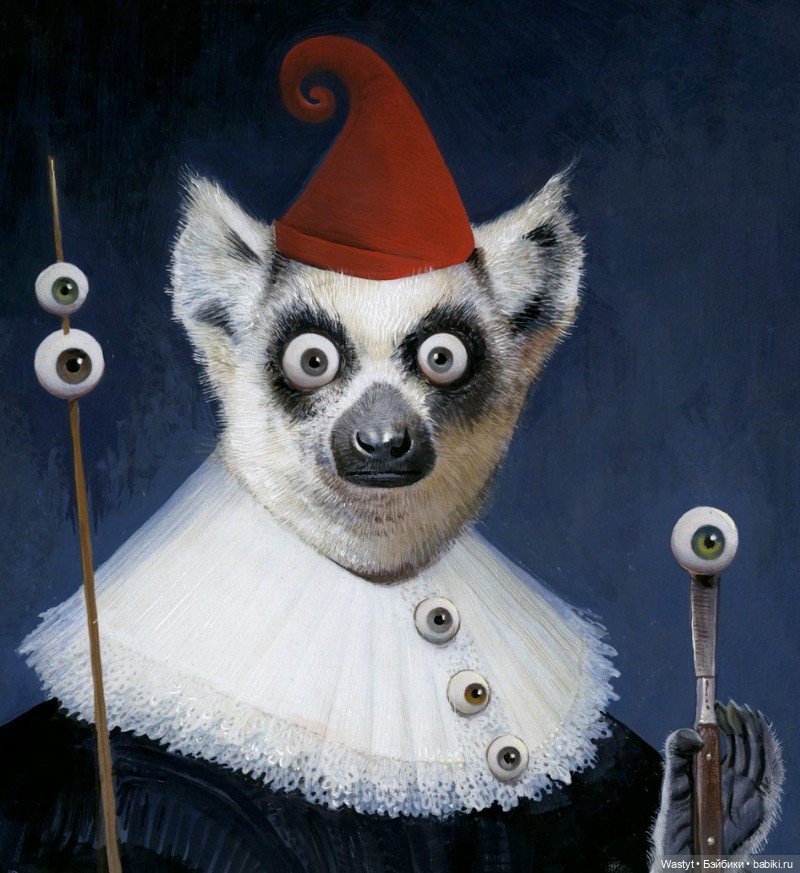 Фантастические миры Билла Майера: звериная аристократия в технике гуаши (фото 3)