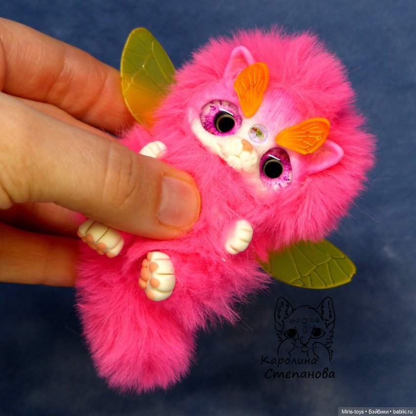 Кото-феи — Игрушки в смешанной технике (мех и глина): Арт