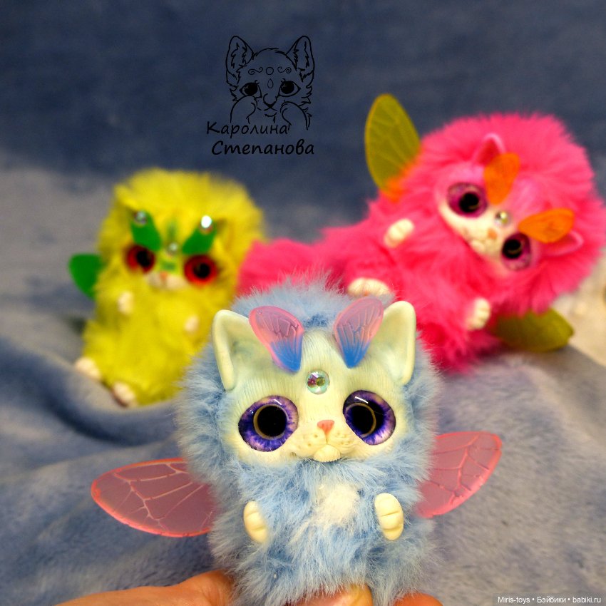 Кото-феи — Игрушки в смешанной технике (мех и глина): Арт (фото 8)