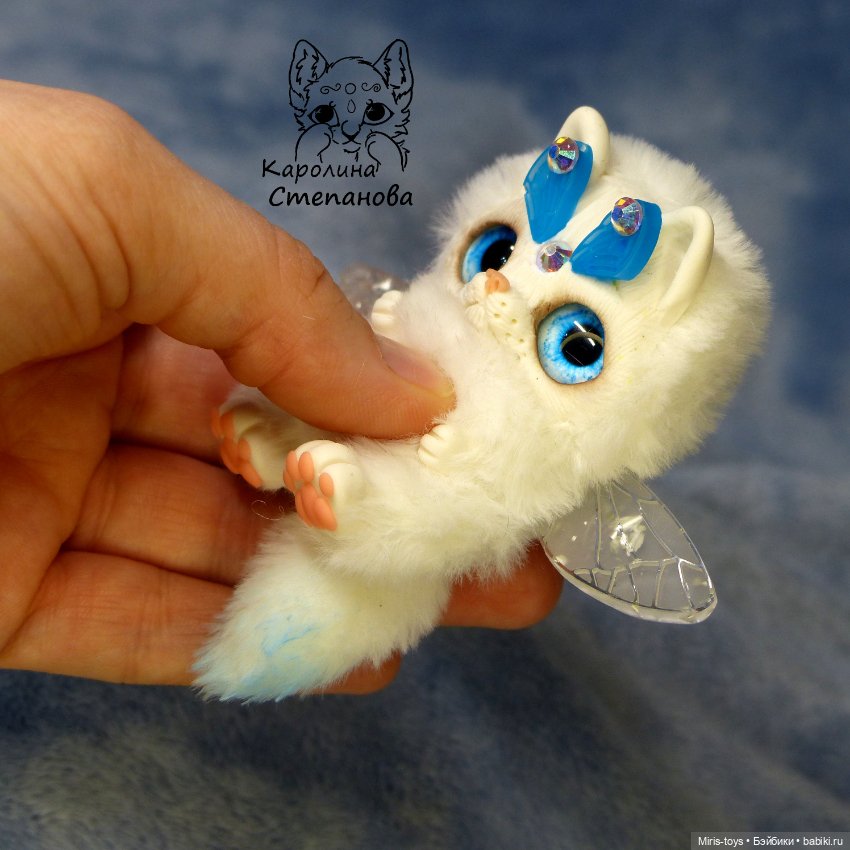 Кото-феи — Игрушки в смешанной технике (мех и глина): Арт
