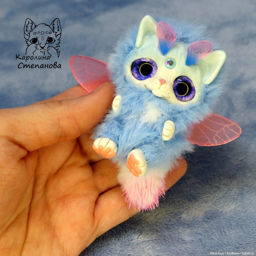 Кото-феи — Игрушки в смешанной технике (мех и глина): Арт (фото 10)