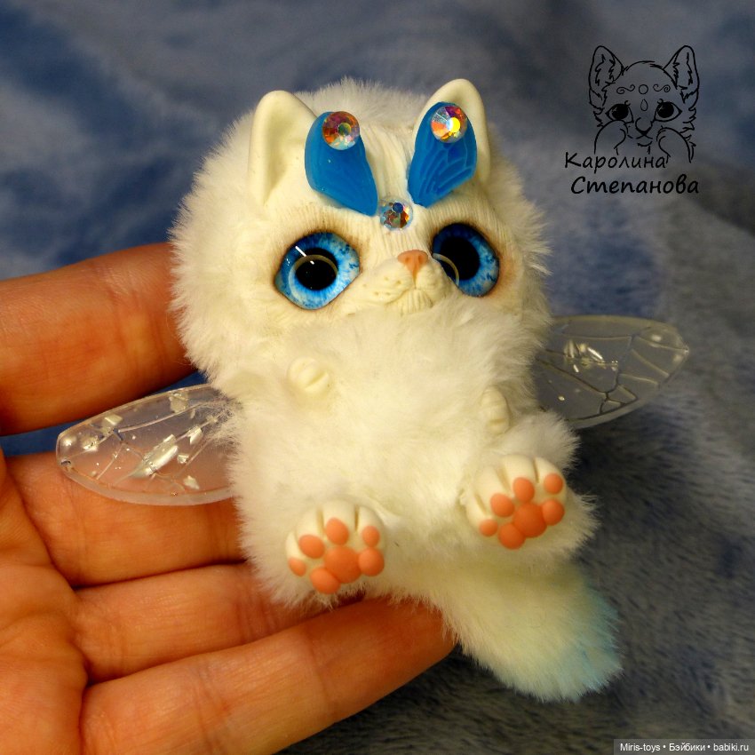 Кото-феи — Игрушки в смешанной технике (мех и глина): Арт