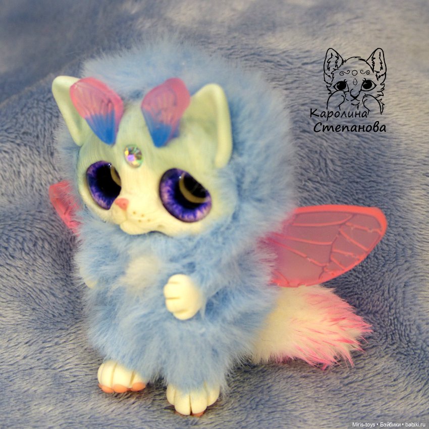 Кото-феи — Игрушки в смешанной технике (мех и глина): Арт