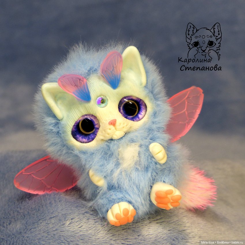 Кото-феи — Игрушки в смешанной технике (мех и глина): Арт