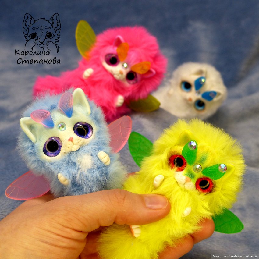 Кото-феи — Игрушки в смешанной технике (мех и глина): Арт (фото 5)