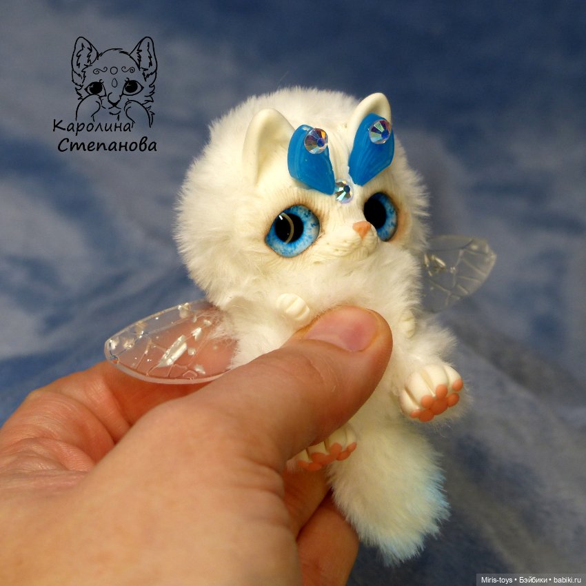 Кото-феи — Игрушки в смешанной технике (мех и глина): Арт