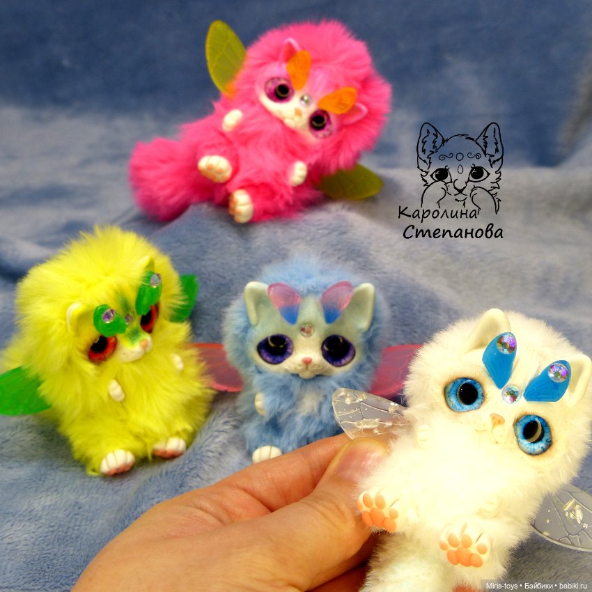 Кото-феи — Игрушки в смешанной технике (мех и глина): Арт (фото 3)