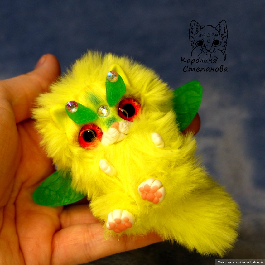 Кото-феи — Игрушки в смешанной технике (мех и глина): Арт