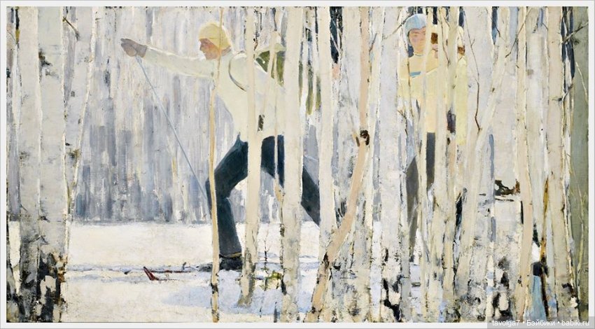 Зимние виды спорта в советской графике