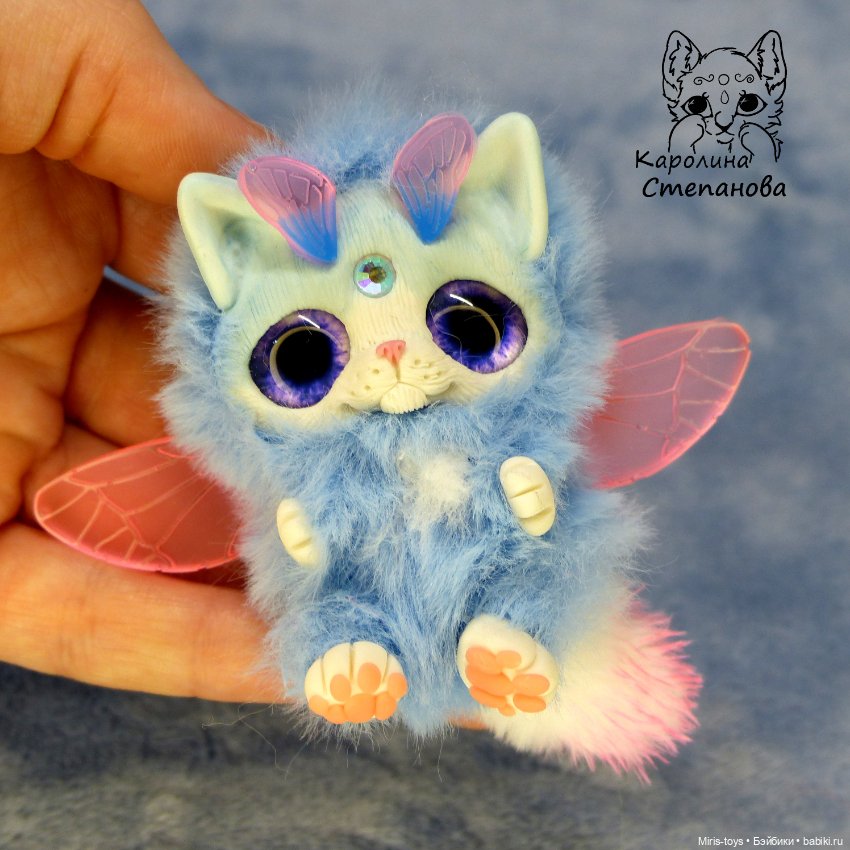 Кото-феи — Игрушки в смешанной технике (мех и глина): Арт (фото 9)