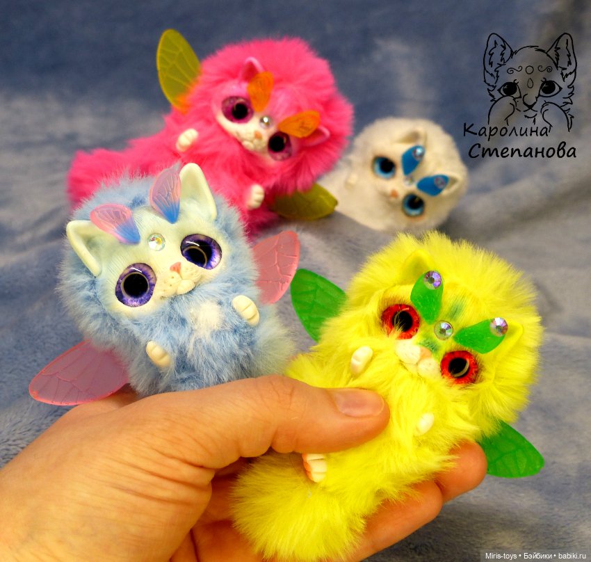 Кото-феи — Игрушки в смешанной технике (мех и глина): Арт (фото 6)