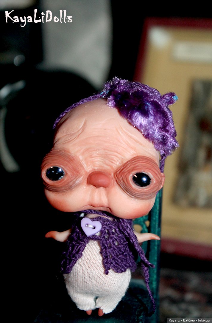 Любимчик приоделся — Игрушки в смешанной технике (мех и глина): Арт