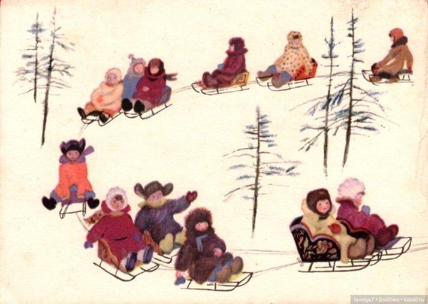 Книжная графика детство зимой в СССР (фото 9)