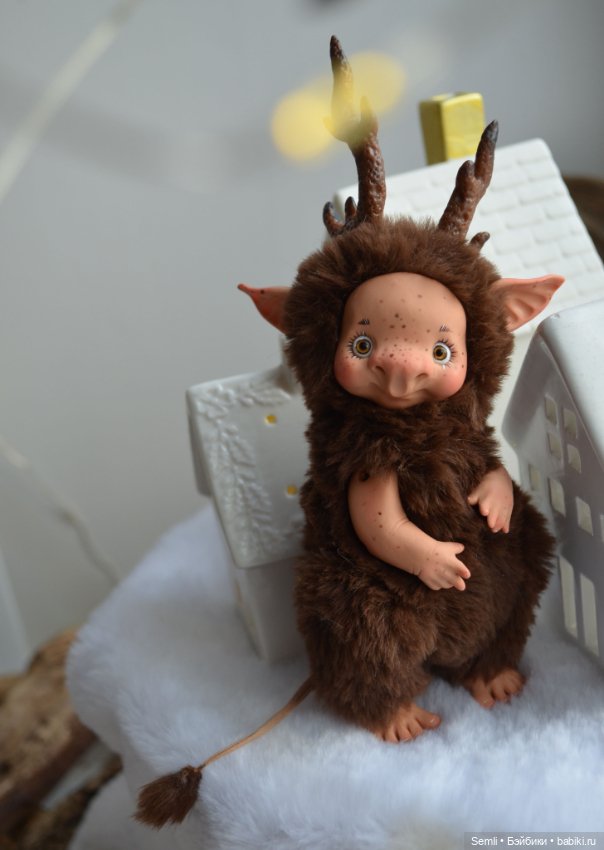 Ольховник и чепушинка — Игрушки в смешанной технике (мех и глина): Арт (фото 7)