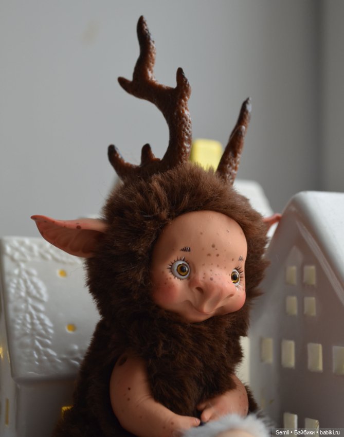 Ольховник и чепушинка — Игрушки в смешанной технике (мех и глина): Арт (фото 3)