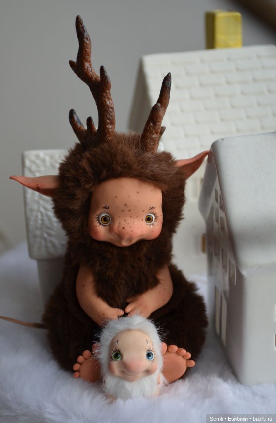 Ольховник и чепушинка — Игрушки в смешанной технике (мех и глина): Арт