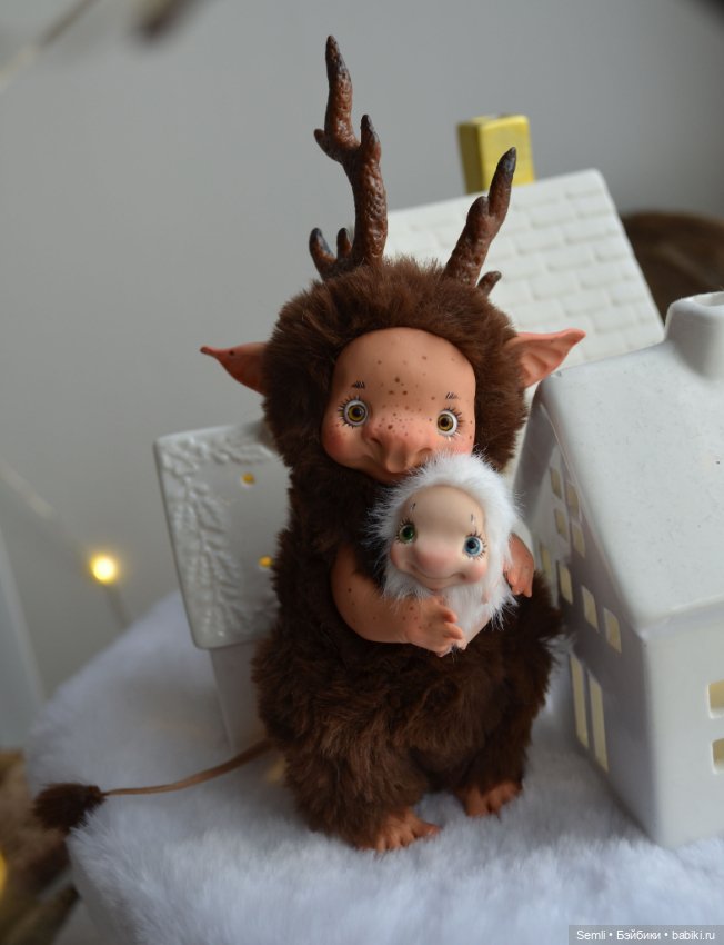 Ольховник и чепушинка — Игрушки в смешанной технике (мех и глина): Арт