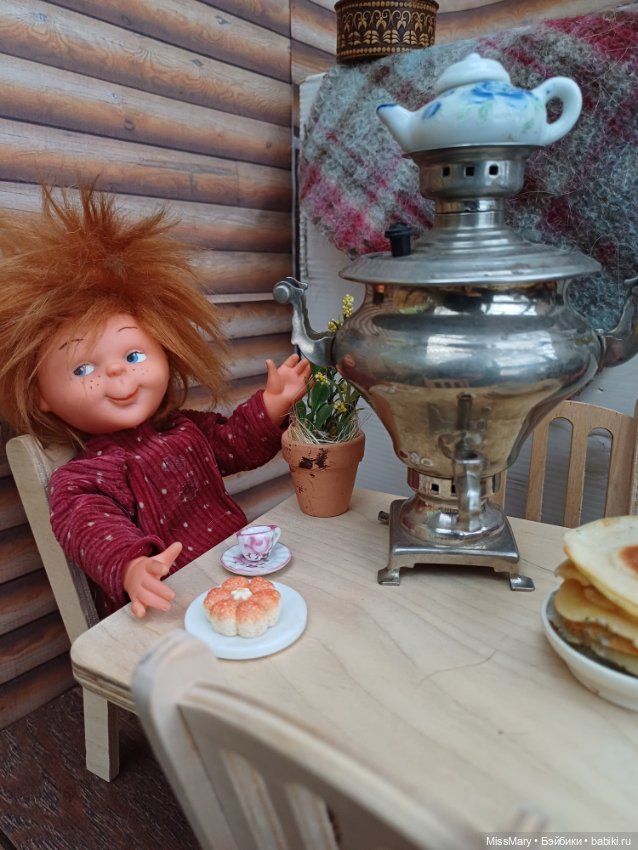 Чай с блинами🥞 — Винтажные куклы ГДР (Немки): Бигги (фото 6)